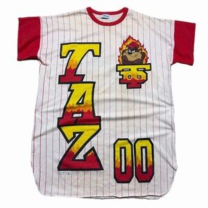 Vintage 1992 Tasmanian Devil Taz Sleep Shirt Made In USA Single Stitch